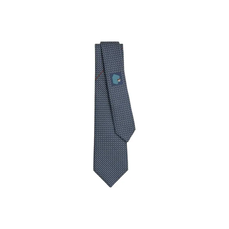 HERMES   Ties Men's Marine Blue-0