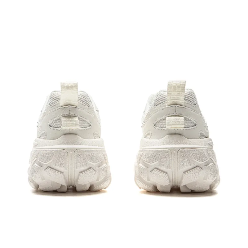 LiNing Dunes Cushioning Anti Slip Wear Resistant Breathable Height Increasing Low Top Casual Shoes Women's Ivory-4