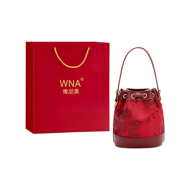 Vigno Synthetic Leather Handbag, One Shoulder, Crossbody Bag Medium Size Women's Red-0