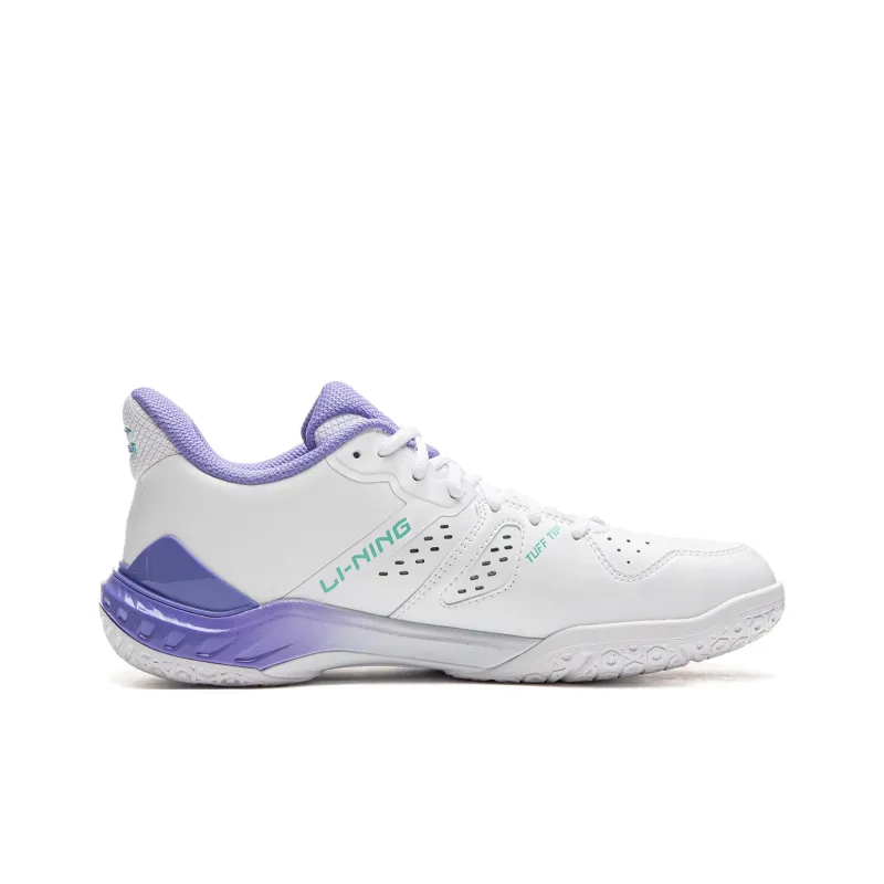 LiNing Anti-Slip Wear-Resistant Breathable Lightweight Low-Top Badminton Shoes Unisex White Purple-1