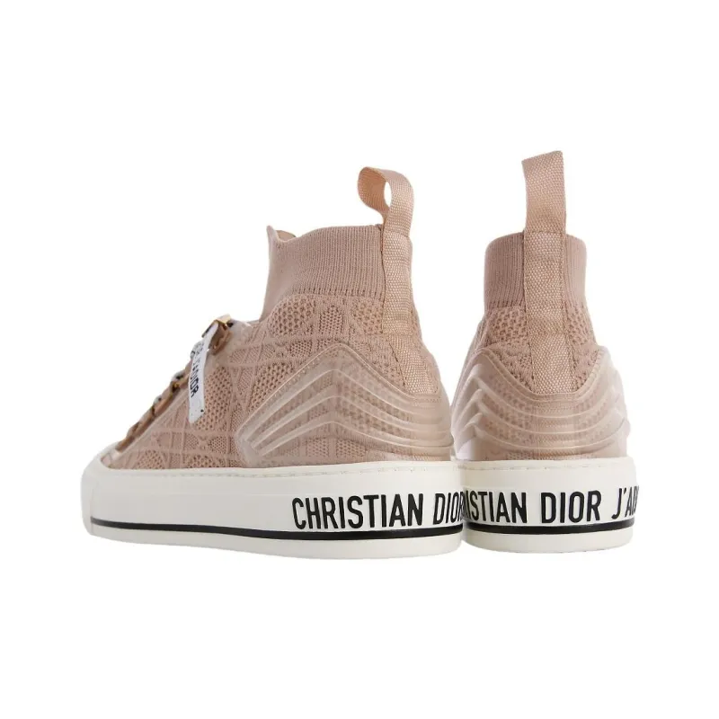 DIOR Walk'n'Dior Platform Shoes High Top Stylish Skateboarding Shoes Women's Light Nude Pink-3