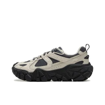 LiNing Dunes Cushioning Anti Slip Wear Resistant Breathable Height Increasing Low Top Casual Shoes Men's Khaki Black