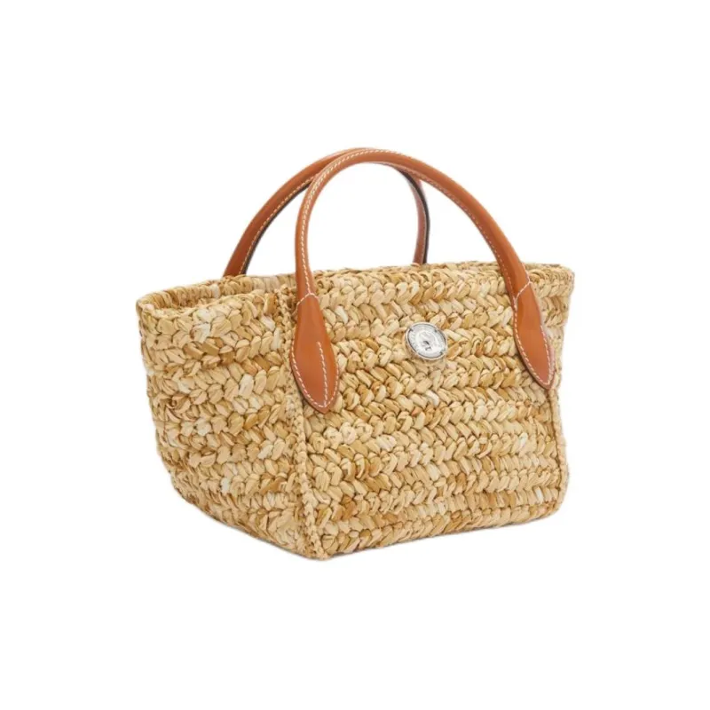 ERMANNO SCERVINO Raffia Tote Bag, Shopping Bag, Handbag Mini Women's Brown-2