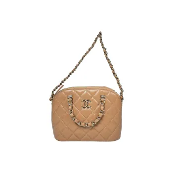 CHANEL Leather Handbag, Shoulder Bag, Crossbody Bag Women's Light Brown
