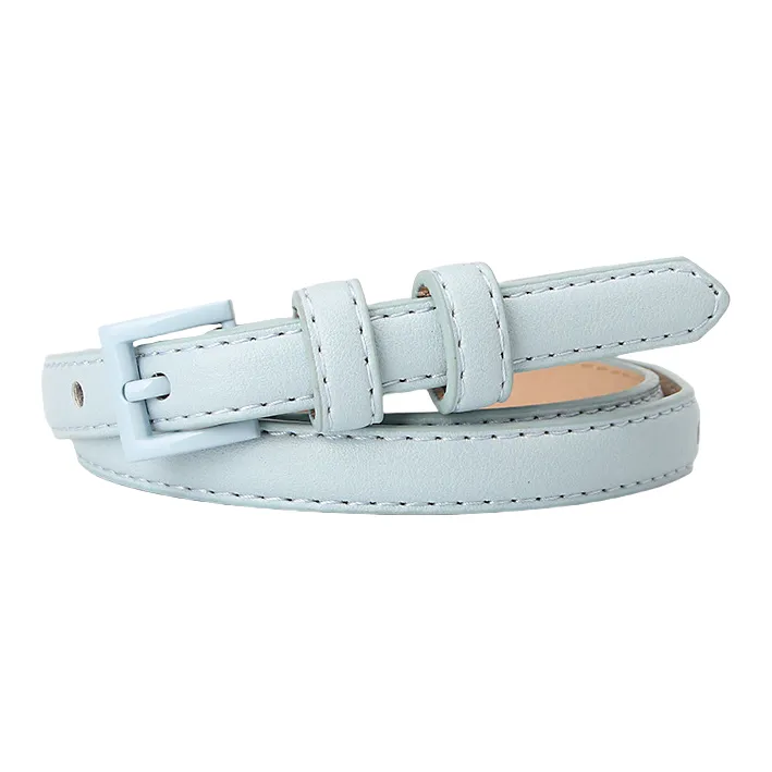 Emperor Penguin Fashion Dopamine Dressing Multi Color Student Decoration Denim Cow Leather Belts Women's Width  1.5cm-11