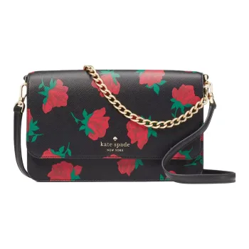 Kate Spade Cross Grain PVC Shoulder Bag, Crossbody Bag Women's Black