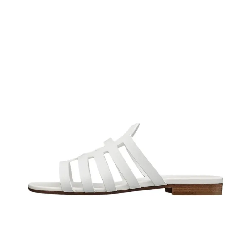 HERMES Slide Slippers Women's White-0