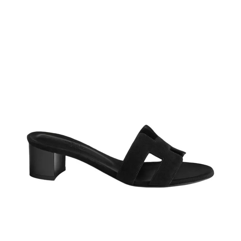 HERMES Oasis Slide Slippers Women's Black-1