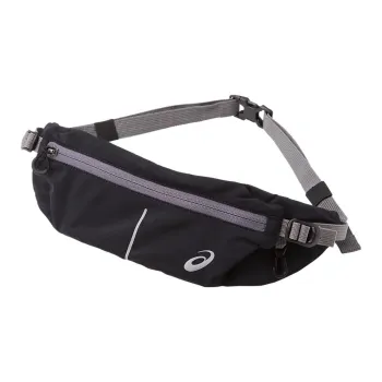 Asics Polyester Nylon Blend Fanny Pack Men's Black Gray Color