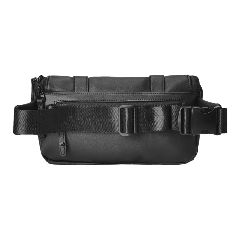 ONRF PVC Leather Backpack Travel Bag Laptop Bag For Students Tubas Unisex Black-38