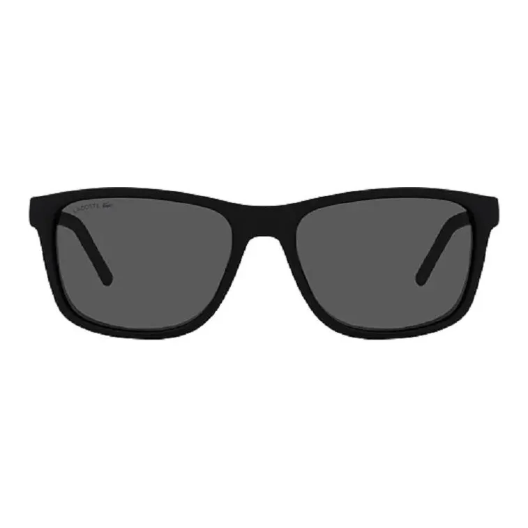 LACOSTE Plate Frame Square Sunglasses Unisex Black-1