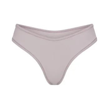 SKIMS COTTON JERSEY DIPPED THONG Underpants Women's 1 Pack OYSTER/Shell Color