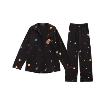 GUKOO x Disney Pajama Set Women's Truffle Black