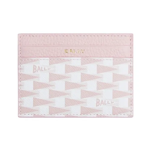 BALLY Cow Leather Card Holder Women's Pink