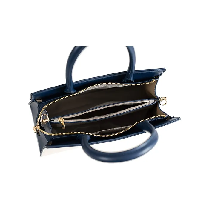 Vigno Synthetic Leather Handbag Regular Women's Red/Blue-4