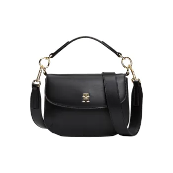Tommy Hilfiger Polyurethane Shoulder Bag Crossbody Bag Handbags Regular Women's Black