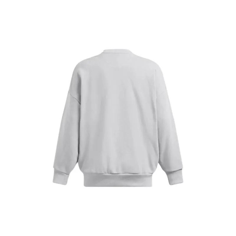 Under Armour Icon Heavyweight Terry Sweatshirt Women's Modern Gray/Forest Green-1