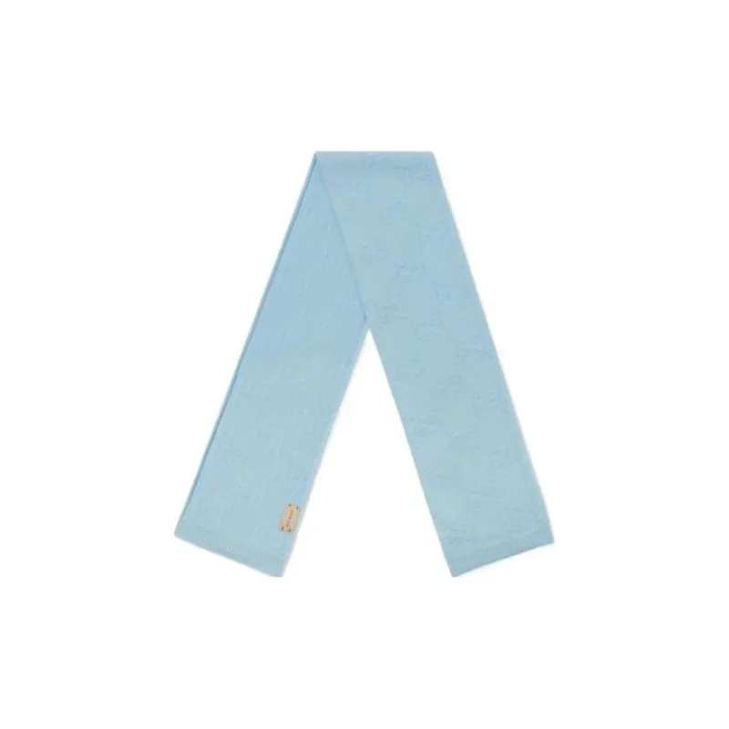 GUCCI Wool Knit Scarves Kids' Blue-0