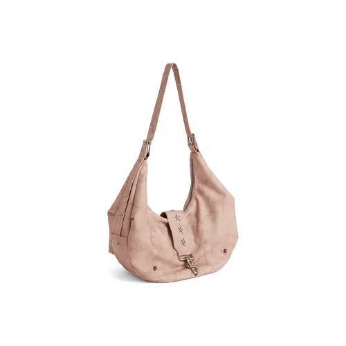JACD PU Relaxed Commute Shoulder Bag Women's Pink/Silver Gray/Brown