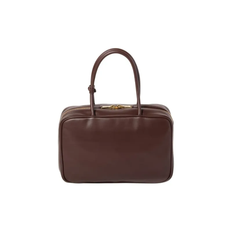 MIU MIU Beau Calfskin Bowling Bag Shoulder Bag Handbag Large Size Women's Briarwood-2