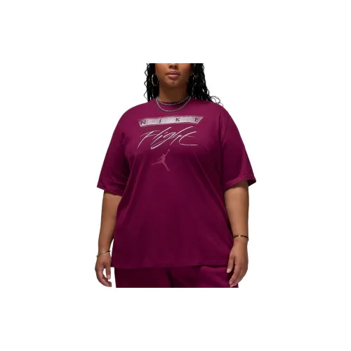 Jordan Flight Heritage T-Shirts Women's Bordeaux Color