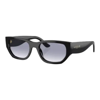VOGUE Acetate Rectangular Sunglasses Women's Black