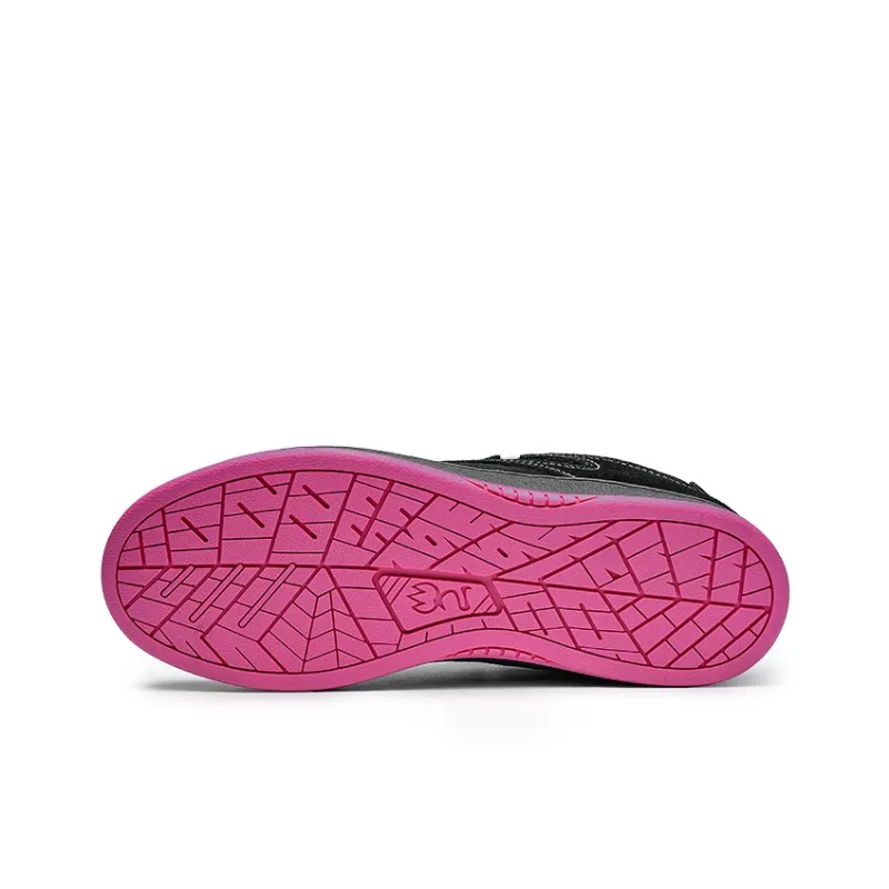 GOLUCK Ant Collection Slip Resistant Cushioning Abrasion Resistant Low Top Skateboard Shoes Unisex Black Pink-4