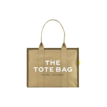 MARC JACOBS Cotton Tote Bag Shopping Bag Shoulder Bag Handbag Women's Beige & Green