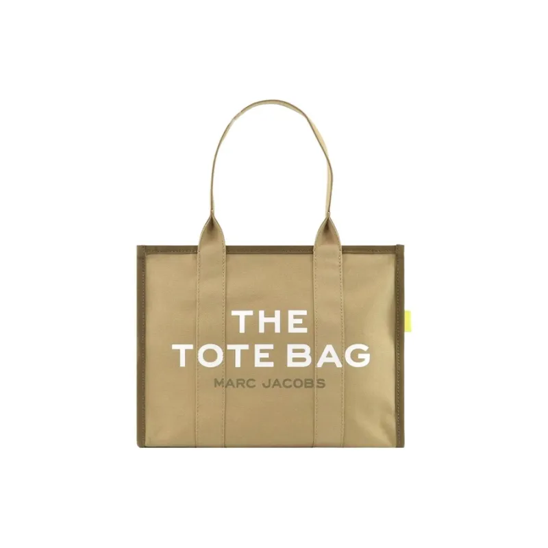 MARC JACOBS Cotton Tote Bag Shopping Bag Shoulder Bag Handbag Women's Beige & Green-0