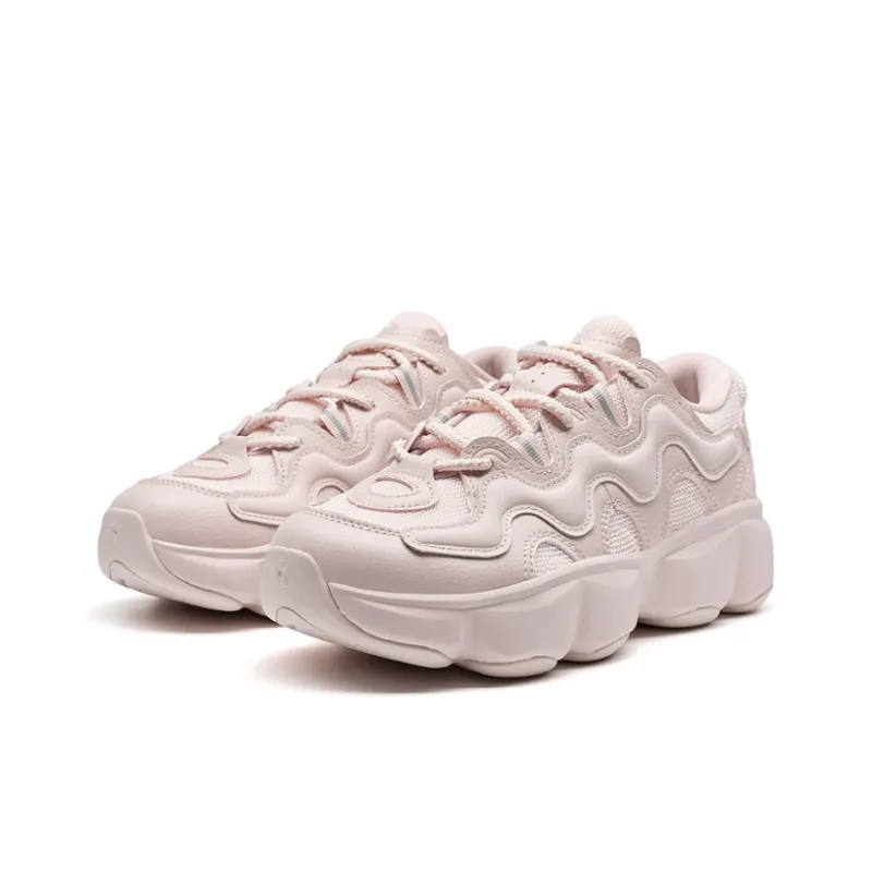 XTEP Petal Shoes 2.0 Height Increasing Low Top Casual Shoes Women's Light Pink/Pure Pink-2