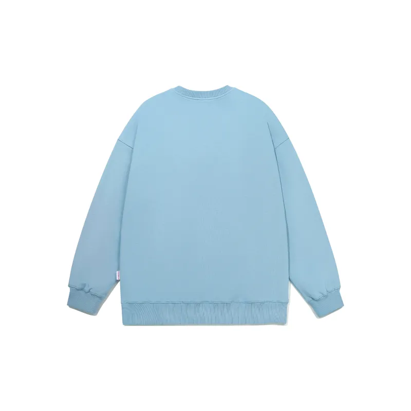 Guuka Hook and Loop Loose Fit Sweatshirt With Drop Shoulder Unisex-11