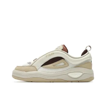 FILA MIX 2 Anti-Slip Wear-Resistant Low-Top Skateboard Shoes Men's Snow/Terra Cotta Orange