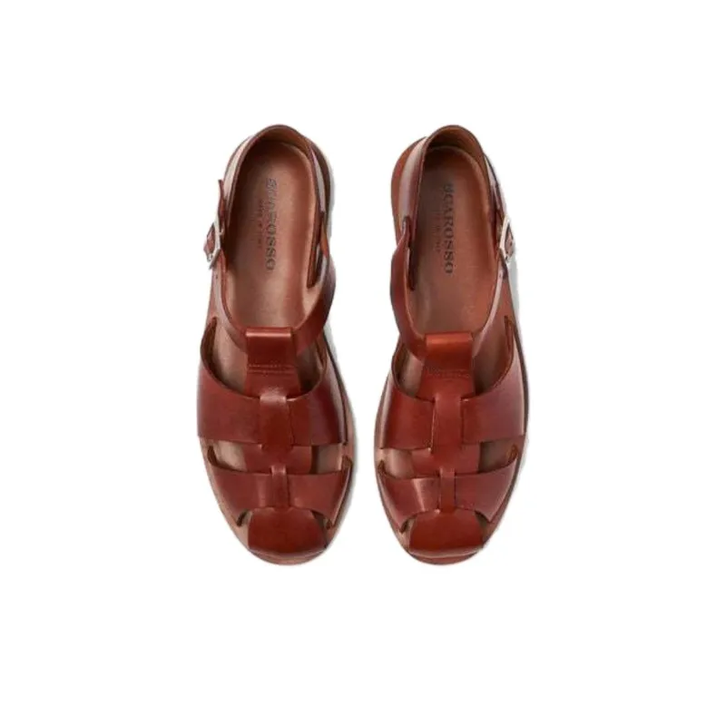 SCAROSSO Apollo Buckle fastening Leather Sandals-3
