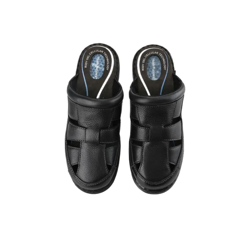 Hush Puppies Slip-Resistant Wrap-toe Slippers Men's Black-4