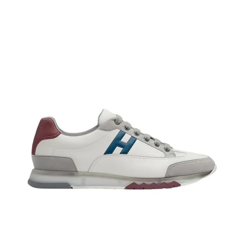 HERMES Trail Cushioning, Slip Resistant, And Abrasion Resistant Low Top Casual Shoes Men's White Gray-1