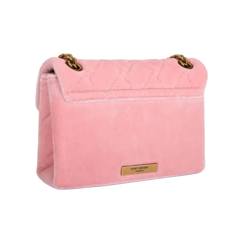 Kurt Geiger London Velvet Shoulder Bag Crossbody Bag Mini Women's Pink-2