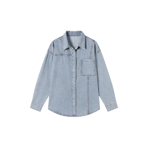 DIALOGUE Shirts Women's Denim Washed Blue