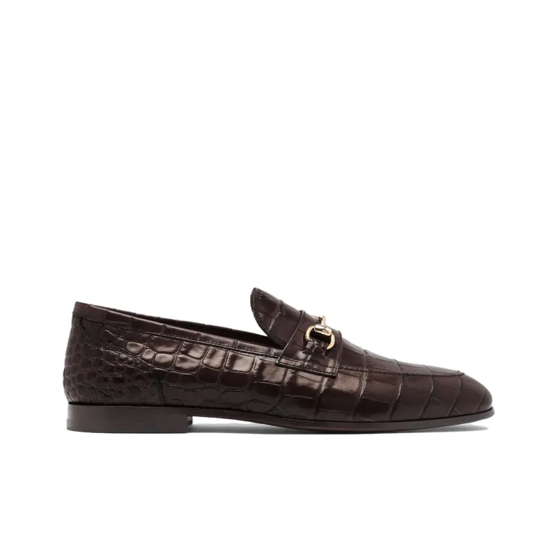 SCAROSSO Alessandro Embossed crocodile Loafers-1