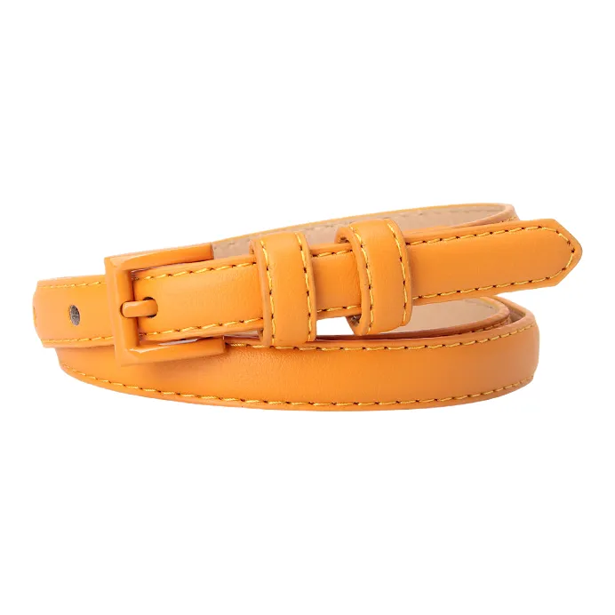 Emperor Penguin Fashion Dopamine Dressing Multi Color Student Decoration Denim Cow Leather Belts Women's Width  1.5cm-4