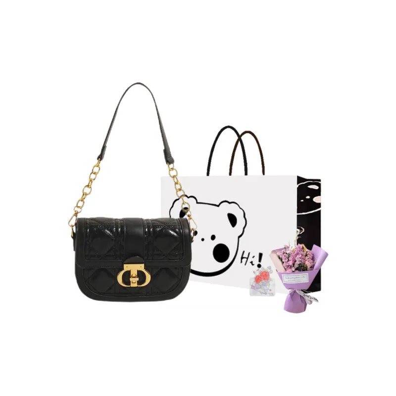 NX DOUGHNUT PU Shoulder Bag, Crossbody Bag Women's Ecru/Black/Silver-18