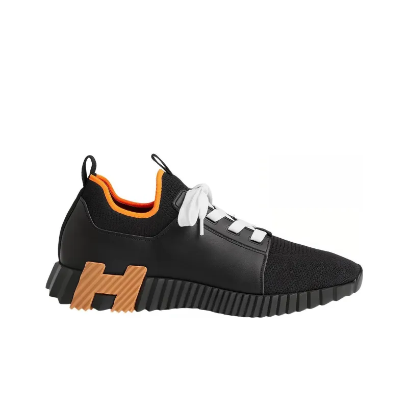 HERMES Depart Cushioning Low-Top Casual Shoes Men's Black-1