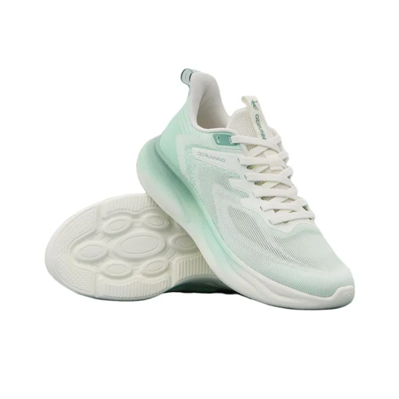 QIAODAN Shock Absorbers With Slip Resistant And Abrasion Resistant Properties Low Top Casual Running Shoes Men's Green-4
