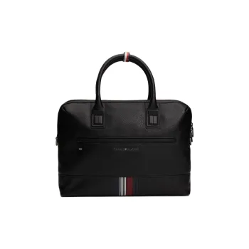 Tommy Hilfiger Polyurethane Shoulder Bag, Crossbody Bag, Handbag, Laptop Bag Regular Men's Black