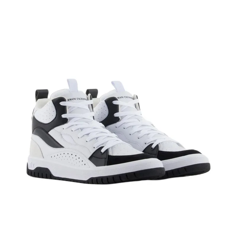 ARMANI EXCHANGEAE High Top Skateboard Shoes Men's Black-2