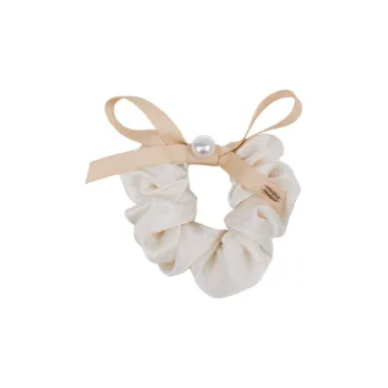 BABYBEI Hair Tie Bowknot Elegance Elegant Advanced Feels Gentle Black Beige Hair Accessories Women's