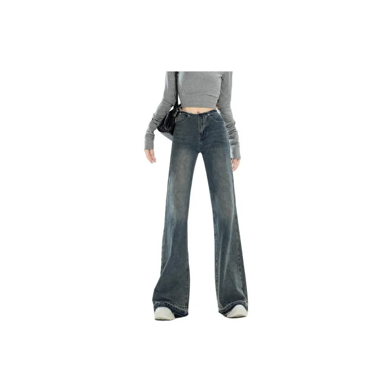 YINLEI Jeans Women's Vintage Blue-2
