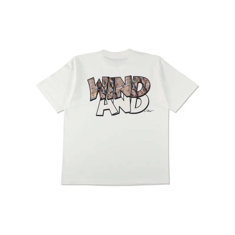 The Smurfs X WIND AND SEA Blue Elf Co-branded Edition T-Shirts Unisex White-1