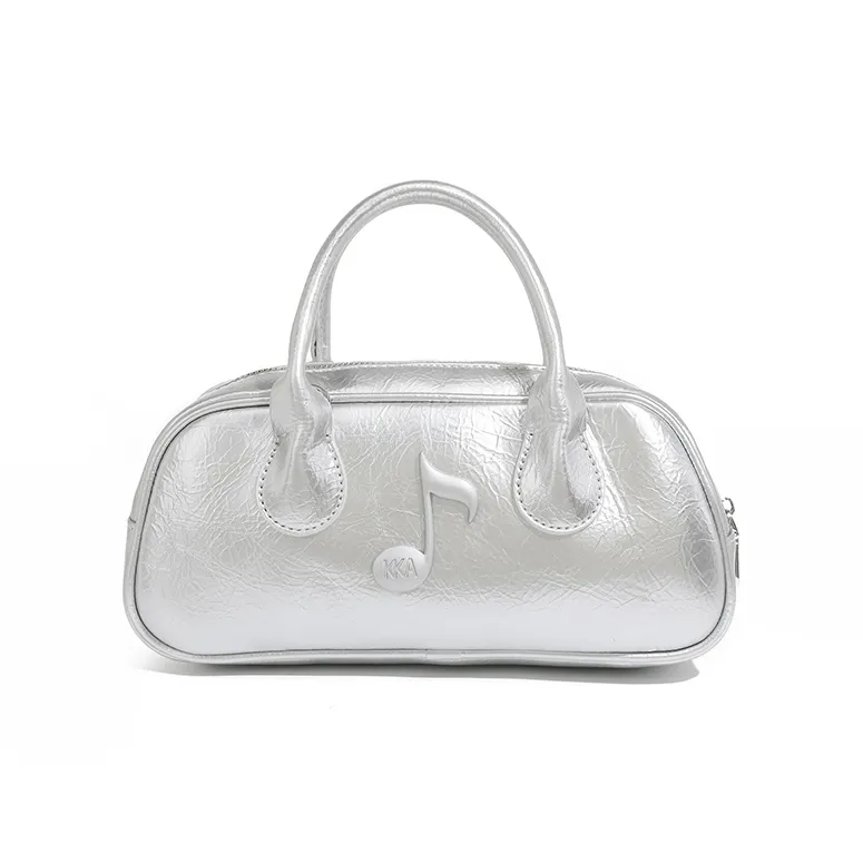 KKA PU Handbags Shoulder Bag Crossbody Bag Regular Women's Silver/Black/White-3