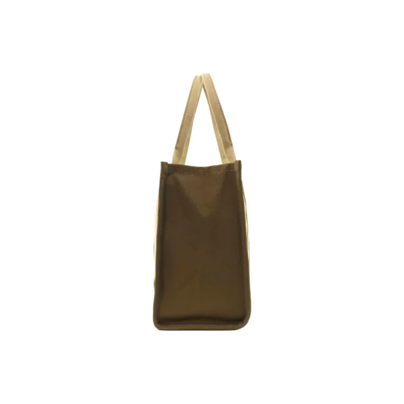 MARC JACOBS Cotton Tote Bag Shopping Bag Shoulder Bag Handbag Women's Beige & Green-2