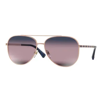 Valentino Metal Aviator Sunglasses Women's Black